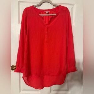 Candie's Vibrant Coral Blouse